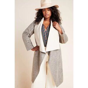 Anthropologie Amadi Camilla Sueded Sherpa Jacket Women S Gray Staple Fall Winter